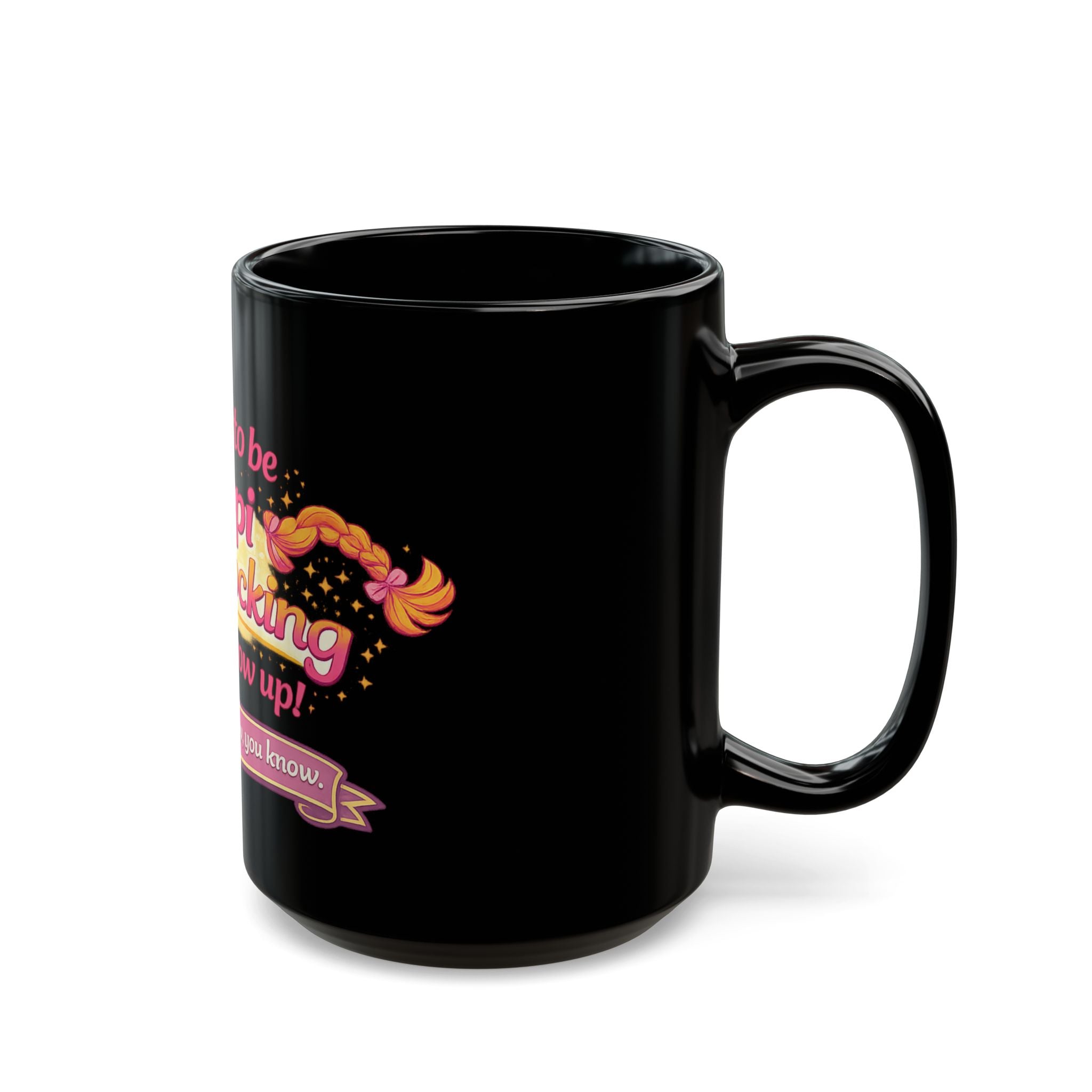 Pippi Longstocking Quote Mug | Black Ceramic Coffee Mug
