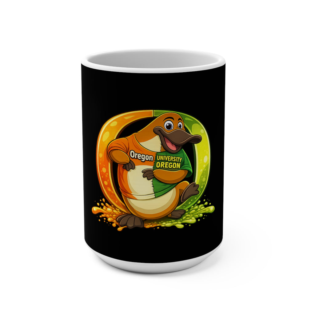 Oregon State/ University of Oregon Platypus Mascot Mug | 15oz Ceramic Coffee Cup
