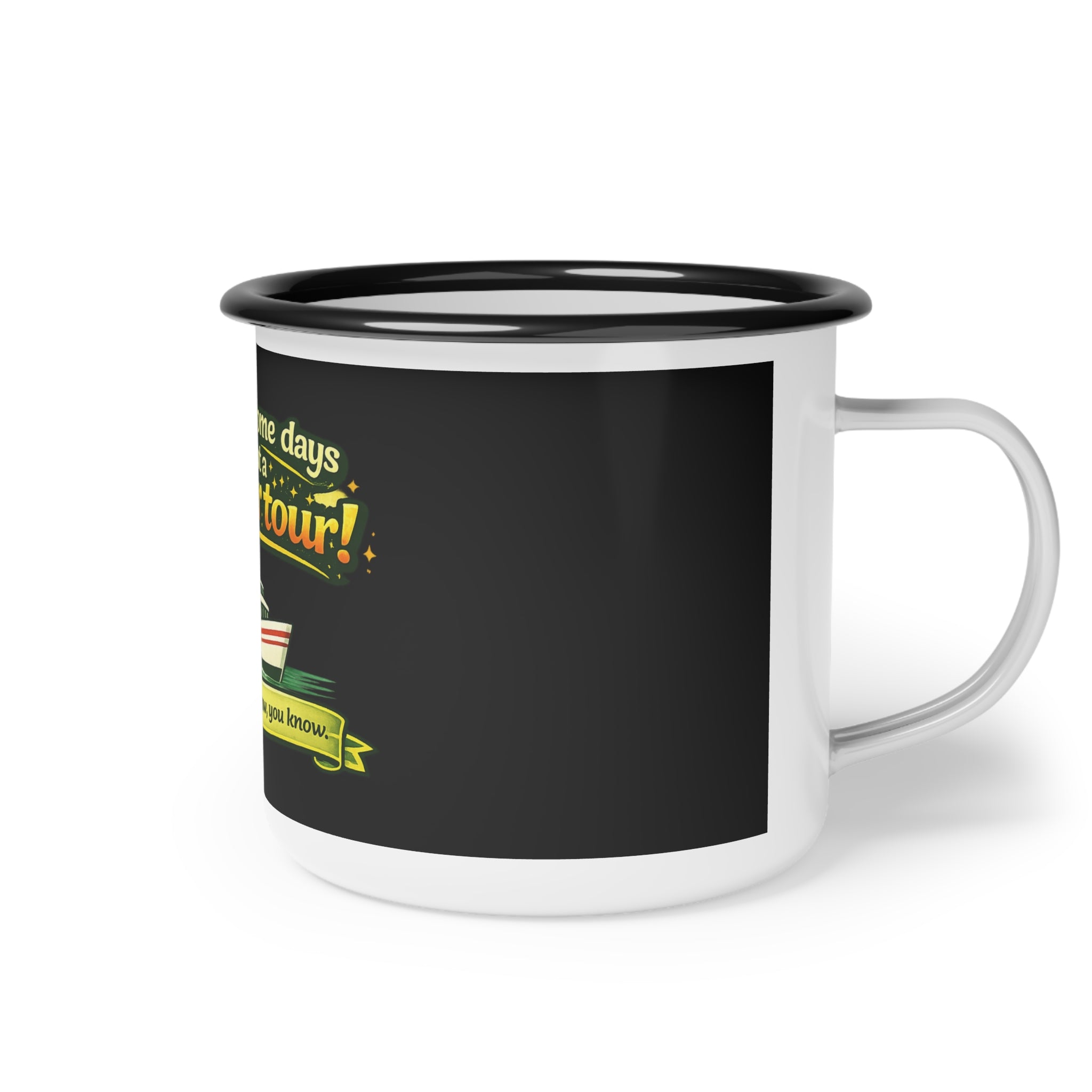 3 Hour Tour Ferry Enamel Camp Cup | Boat Cruise Vacation Mug