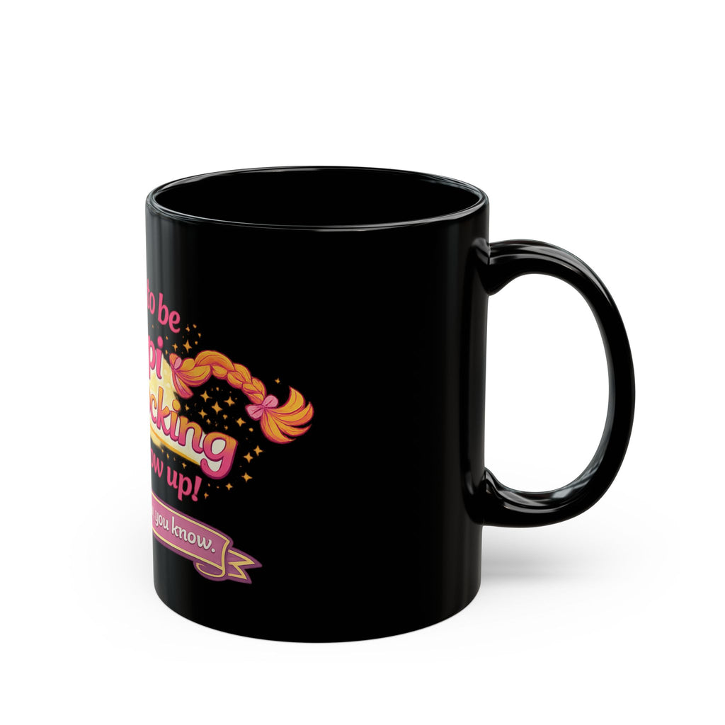 Pippi Longstocking Quote Mug | Black Ceramic Coffee Mug