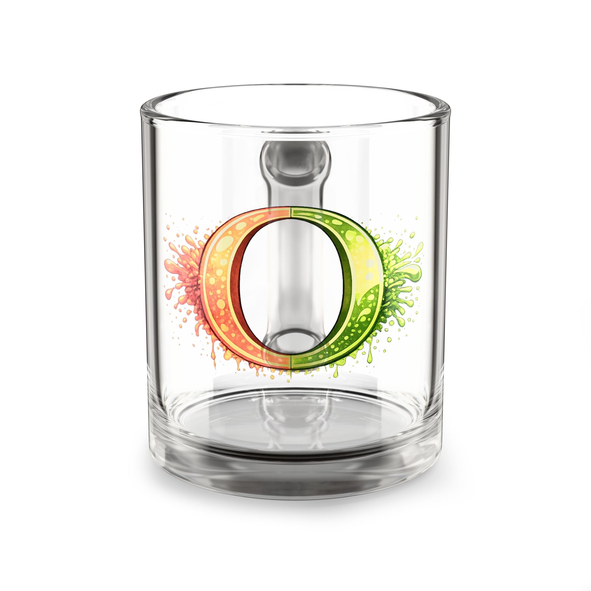 Oregon Letter Splash Oregon State/ University of Oregon Glass Mug | 10oz