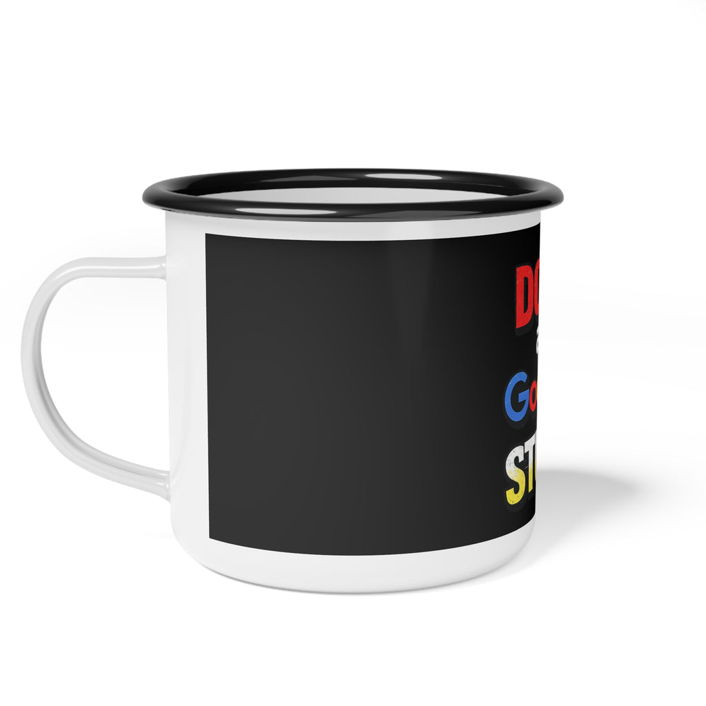 Google it STUPID Enamel Camp Mug